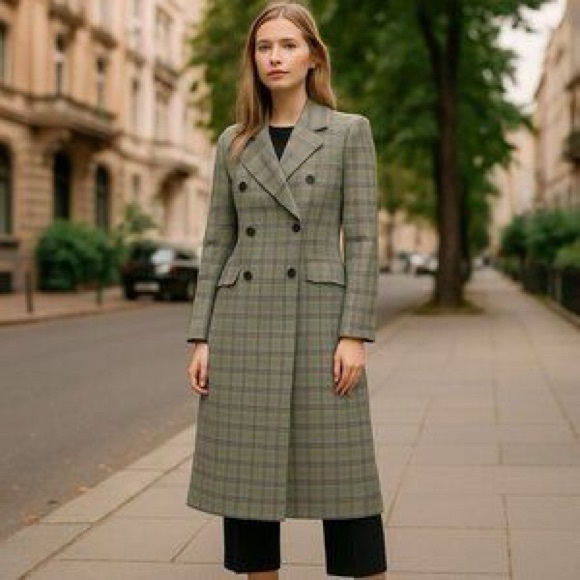 Avec Les Filles Gray Checkered Trench Coat - Picture 6 of 7